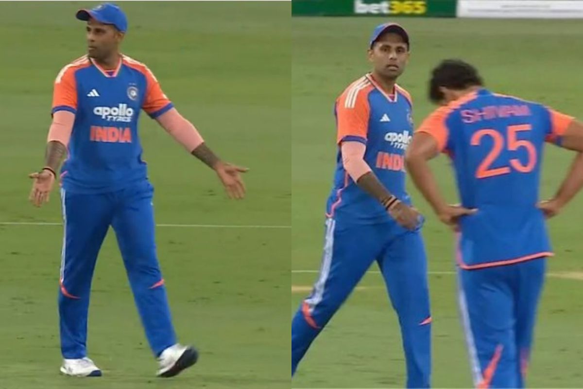 सूर्यकुमार यादव का गुस्सा फूटा — शिवम दुबे की गलती पर मैदान में जमकर फटकार